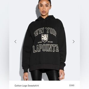 Black womens LaPointe NYC hoodie